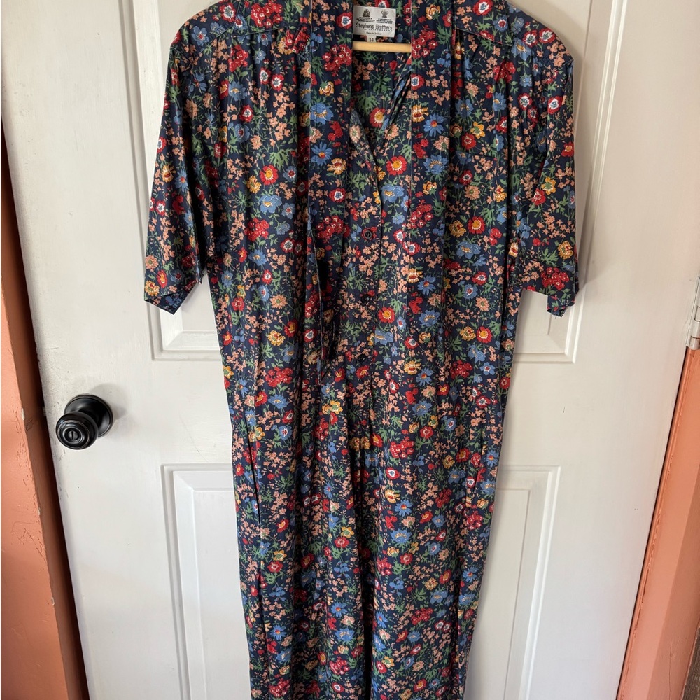 Vintage Stephens Brothers Floral Cotton Blouse – Made in Ireland, UK 14 / US 10
